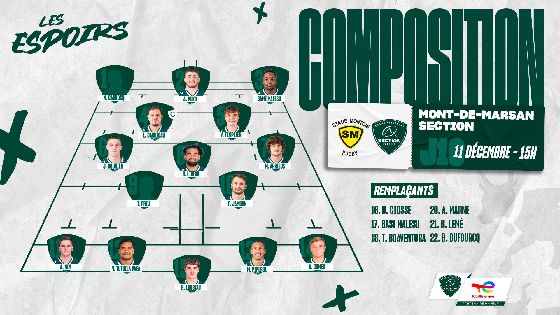 COMPO ESPOIRS J10