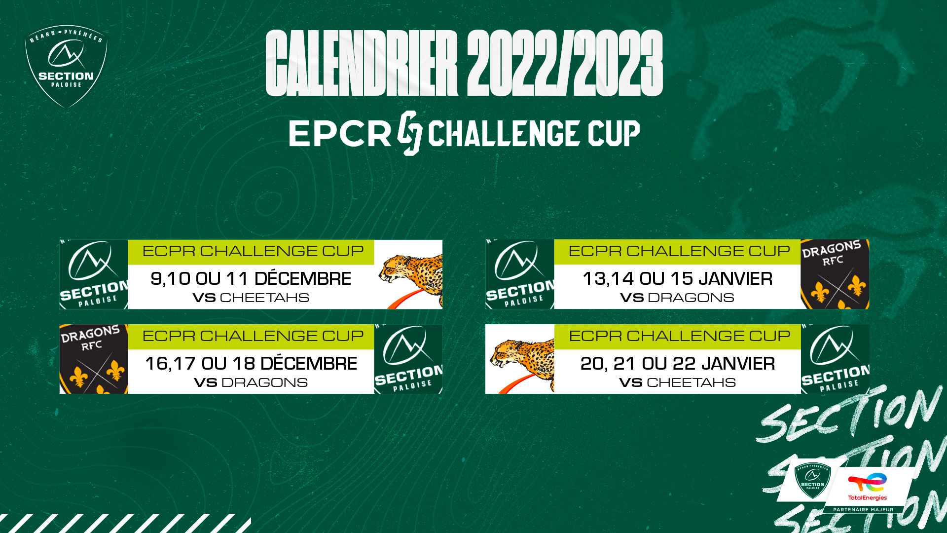 calendrier epcr challenge cup 22 23