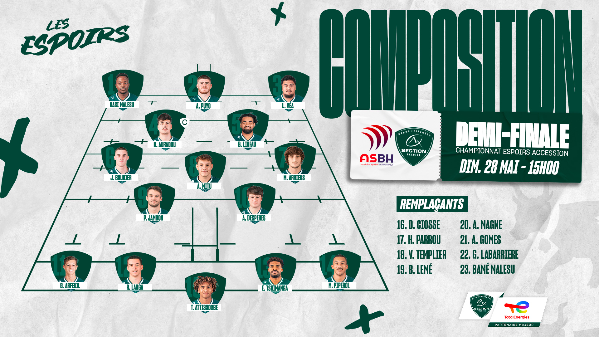 COMPO ESPOIRS Demi finale