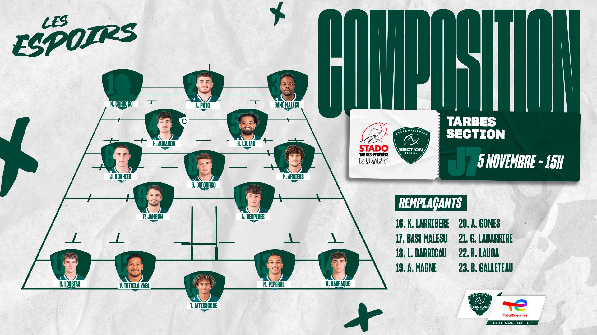 COMPO ESPOIRS tarbes