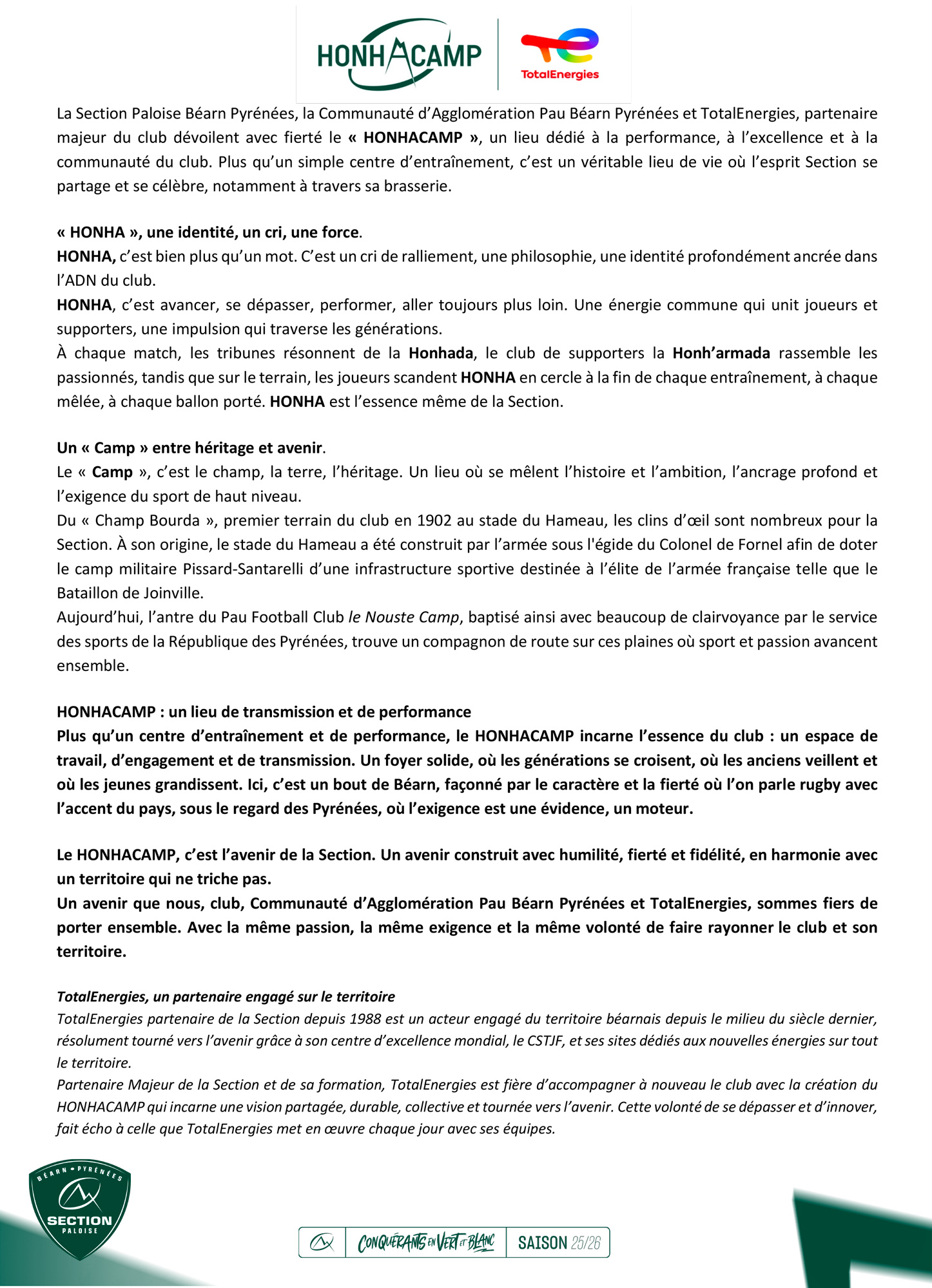 Honha Camp Propos Introductif